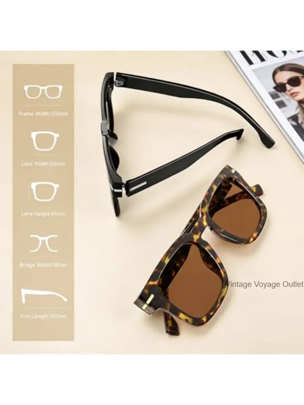 Square Frame Sunglasses Women Men UV Protection HD Lens Driving Glasses